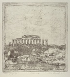 Artist: Anceschi, Eros. | Title: Selinunte | Date: 1987 | Technique: etching and aquatint, printed in black ink, from one copper plate