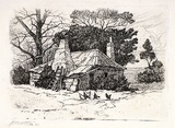 Artist: b'Mather, John.' | Title: b'Farm house' | Date: 1901 | Technique: b'etching and aquatine, printed in brown ink, from one plate'