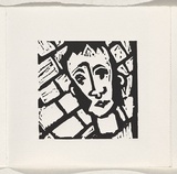 Title: b'I am [page 5]' | Date: 2000 | Technique: b'linocut, printed in black ink, from one block'