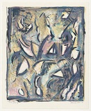Artist: Leti, Bruno. | Title: Displaced garden | Date: 1987 | Technique: lithograph, printed in colour, from four stones