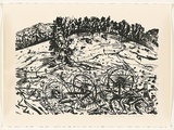 Artist: Senbergs, Jan. | Title: A landscape for Lona | Date: 1987 | Technique: lithograph, printed in black ink, from one stone [or plate] | Copyright: © Jan Senbergs. Licensed by VISCOPY, Australia