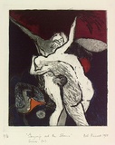 Artist: b'Russell, Bob.' | Title: b'Gazing at the stars' | Date: 1988 | Technique: b'etching and aquatint, printed in colour, from multiple plates'