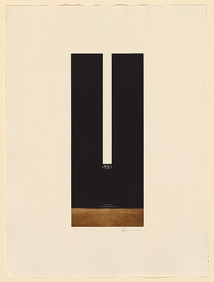 Artist: b'Harris, Brent.' | Title: b'Lux' | Date: 1988 | Technique: b'etching and aquatint, printed in colour, from one zinc plate'