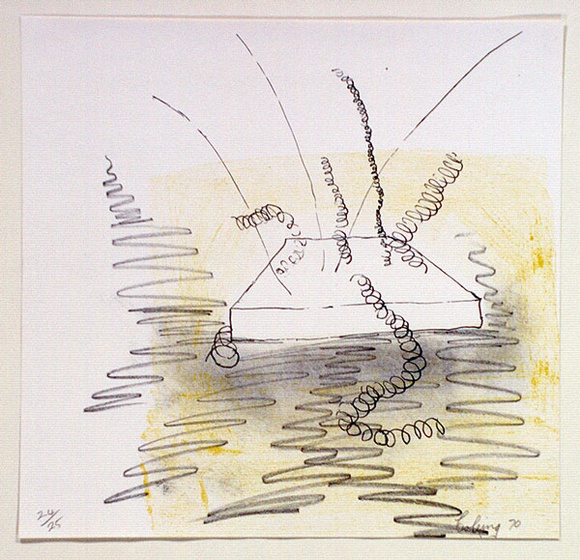 Artist: b'COLEING, Tony' | Title: b'Drawing for sculpture [1].' | Date: 1970 | Technique: b'lithograph, printed in colour, from two stones [or plates]'