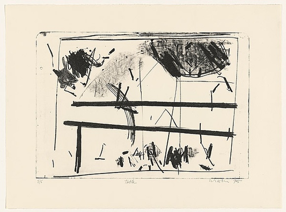 Title: b'Table' | Date: 1975 | Technique: b'lithograph, printed in black ink, from one stone'