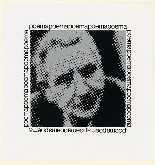 Title: b'Rosepoema' | Date: 1975 | Technique: b'screenprint, printed in colour, from three stencils'