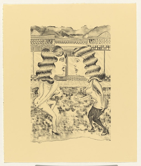 Artist: b'Hay, Bill.' | Title: b'Nightclubbing banshees' | Date: 1992, April - May | Technique: b'lithograph, printed in black ink, from one stone'