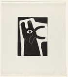 Artist: b'Groblicka, Lidia.' | Title: b'Cow' | Date: 1969 | Technique: b'woodcut, printed in black ink, from one block'