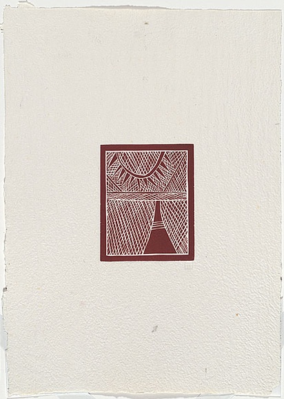 Artist: b'Matjuwi Burawangga, Charlie.' | Title: b'Djirkitj' | Date: 1971 | Technique: b'linocut, printed in red-brown ink, from one block'