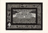 Artist: b'SABATINO, Nino' | Title: b'Coming of the missionaries, St Joseph Church, Hammond Island' | Date: c.2002 | Technique: b'linocut, printed in black ink, from one block'