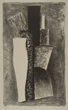 Artist: b'Lincoln, Kevin.' | Title: b'White vase I' | Date: 1987 | Technique: b'lithograph, printed in black ink, from one stone'