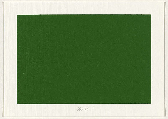 Title: not titled [dark green] | Date: 2004 | Technique: screenprint, printed in acrylic paint, from one stencil