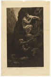 Artist: Nuttall, Charles. | Title: De profundis | Date: c.1932 | Technique: drypoint, printed in brown ink with plate-tone, from one plate