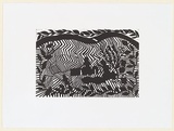 Artist: Thompson, Maureen. | Title: Widow in sorry time | Date: 2002 | Technique: linocut, printed in black ink, from one block