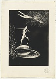 Artist: BOYD, Arthur | Title: Variant (lady in tree above pond). | Date: 1973-74 | Technique: etching, printed in black ink, from one plate | Copyright: Reproduced with permission of Bundanon Trust