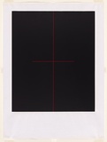 Artist: b'Hotere, Ralph.' | Title: b'Red on black' | Date: 1968 | Technique: b'screenprint, printed in colour, from two stencils'