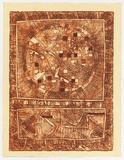 Artist: WINCH, John | Title: Untitled [enigma] | Date: 1990 | Technique: collograph, printed in brown ink, from one plate
