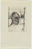 Artist: MADDOCK, Bea | Title: Street figure | Date: December 1966 | Technique: drypoint, printed in black ink, from one copper plate
