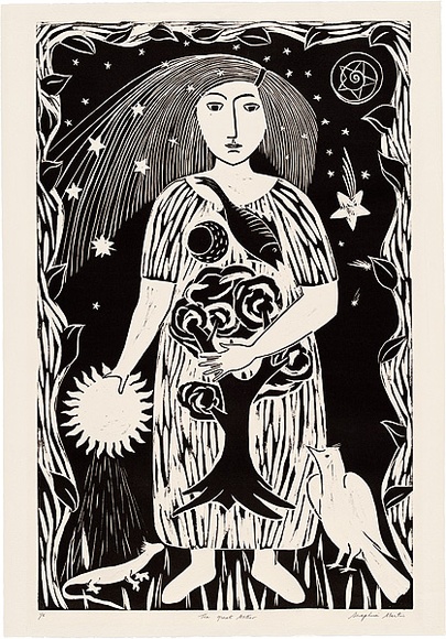 Artist: b'Martin, Seraphina.' | Title: b'The great mother' | Technique: b'woodcut, printed in black ink, from one block'