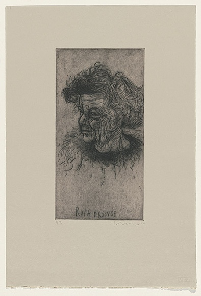 Title: b'not titled [Ruth Prowse]' | Date: 2002 | Technique: b'etching, printed in black ink, from one plate'