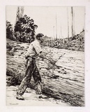 Artist: Warner, Alfred Edward. | Title: A man's job | Date: 1935 | Technique: etching, printed in black ink, from one plate