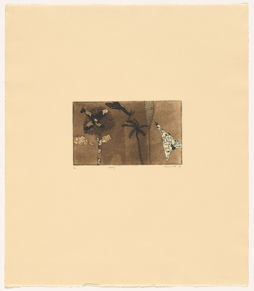Title: b'Gliding' | Date: 1982 | Technique: b'etching and aquatint, printed in brown ink, from one plate'
