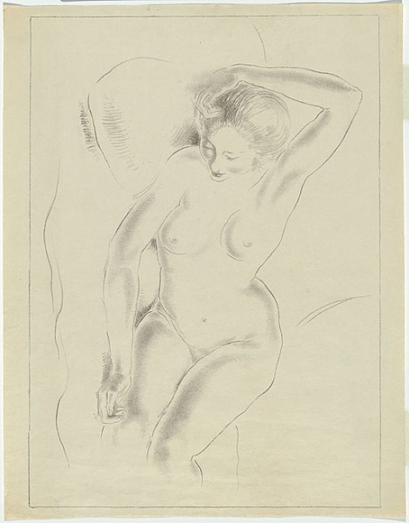 Artist: b'Lovett, Mildred.' | Title: b'The nude.' | Date: 1932 | Technique: b'lithograph, printed in black ink, from one stone'