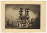 Artist: Menpes, Mortimer. | Title: not titled [Westminster Abbey] | Date: (1910?) | Technique: drypoint, printed in black ink, from one plate