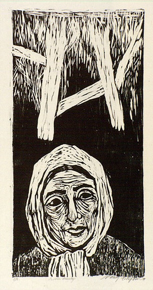 Artist: b'Clifton, Nancy.' | Title: b'Another country.' | Date: 1979 | Technique: b'woodcut, printed in black ink, from one block'