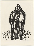 Artist: Boag, Yvonne. | Title: Woman on horse | Date: 1985 | Technique: lithograph, printed in black ink, from one stone | Copyright: © Yvonne Boag