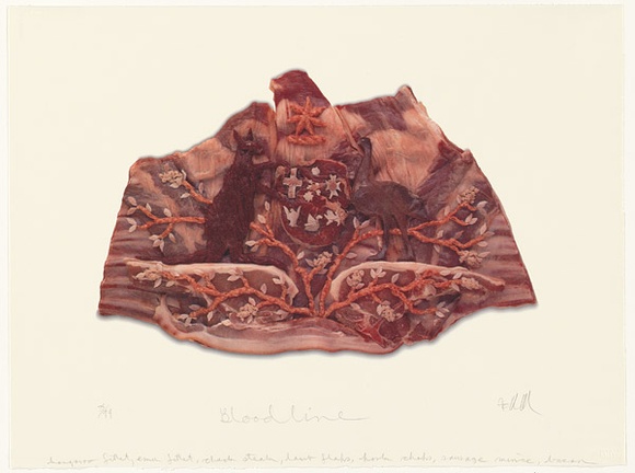 Artist: b'HALL, Fiona' | Title: b'Bloodline' | Date: 1999 | Technique: b'photo-lithograph, printed in colour, from four alaminium plates' | Copyright: b'\xc2\xa9 Fiona Hall'
