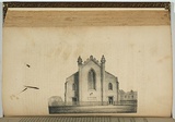 Artist: b'Liley, Thomas.' | Title: bSt Andrew's Scots' Church. | Date: 1843 | Technique: b'lithograph, printed in black ink, from one stone'