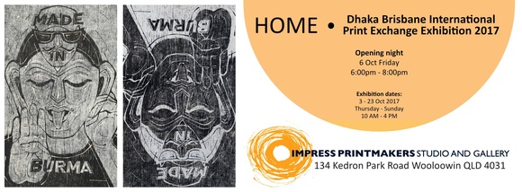 Title: b'Home: Dhaka Brisbane international print exchange exhibition 2017.' | Date: 2017