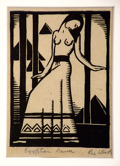 Artist: b'Wood, Rex.' | Title: b'Egyptian dancer' | Date: (1934) | Technique: b'linocut, printed in brown ink, from one block'