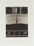 Artist: b'MADDOCK, Bea' | Title: b'Canberra eclipse' | Date: 1977, December | Technique: b'photo-etching, etching and aquatint, printed in black and brown ink, from 10 plates'
