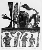 Artist: Allen, Joyce. | Title: The apparition. | Date: 1973 | Technique: linocut, printed in black ink, from one block