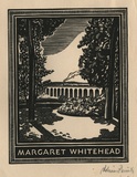 Artist: FEINT, Adrian | Title: Bookplate: Margaret Whitehead. | Date: (1938) | Technique: process block, printed in black ink, from one block | Copyright: Courtesy the Estate of Adrian Feint