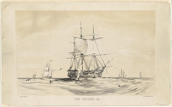 Title: b'The cutting in' | Date: 1848 | Technique: b'lithograph, printed in colour, from two stones'