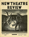 Title: b'New theatre review: July-Aug 1948' | Date: June 1948 | Technique: b'linocut, printed in black ink, from one block; letterpress text'