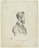 Artist: b'Rodius, Charles.' | Title: b'Dr Leichhardt 1846.' | Date: 1846 | Technique: b'chalk-lithograph, printed in black ink, from one stone'