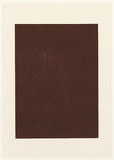 Artist: Nixon, John. | Title: Self-portrait II (Non-objective composition) | Date: 1988 | Technique: woodcut, printed in red ink, from one plywood block