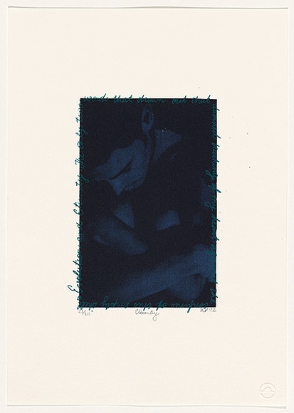 Artist: b'Pritchard, Nick.' | Title: b'Eternity.' | Date: 1992 | Technique: b'screenprint and photo-screenprint, printed in colour, from two stencils,'