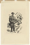 Artist: b'Missingham, Hal.' | Title: b'Street hawker' | Date: 1935 | Technique: b'lithograph, printed in black ink, from one stone [or plate]'