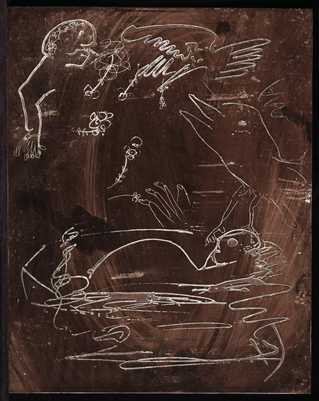 Artist: b'BOYD, Arthur' | Title: bPlate 19: Jonah page 80. Jonah's first Ninevah sermon. | Date: 1972-73 | Technique: b'etched plate' | Copyright: b'This work appears on screen courtesy of Bundanon Trust'