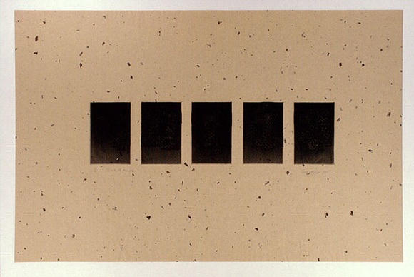 Artist: b'Miller, Max.' | Title: b'Black rectangles' | Date: 1975 | Technique: b'mixed etching techniques, printed from five plates'