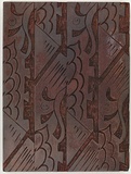 Artist: b'Rees, Ann Gillmore.' | Title: b'Fabric design (abstract)' | Date: c.1942 | Technique: b'engraved woodblock'