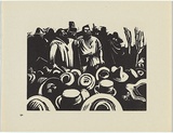 Artist: b'Counihan, Noel.' | Title: b'On Bakery Hill.' | Date: 1954 | Technique: b'linocut, printed in black ink, from one block'