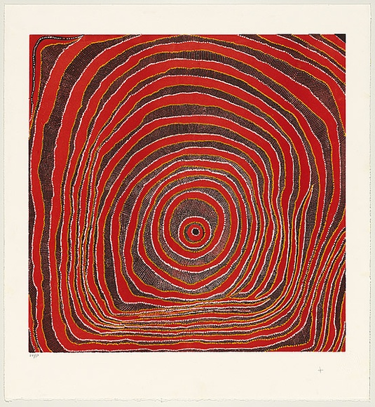 Title: b'Rockhole' | Date: February 2011 | Technique: b'etching, sugar-lift, deep-biting, aquatint and reduction, printed in colour from one copper plate'