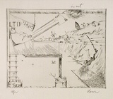 Artist: b'COLEING, Tony' | Title: b'Keep blank.' | Date: 1978 | Technique: b'hardground etching, printed in black ink, from one plate'