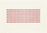 Artist: b'TIPPING, Richard' | Title: b'The walls have ears' | Date: 1979 | Technique: b'screenprint, printed in red ink, from one stencil'